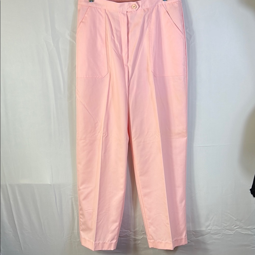 Koret Vintage Pink Stretch Waistband Pants Size 16 Short Pockets Like New